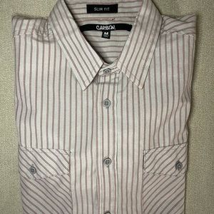 Carbon striped dress shirt medium slim fit